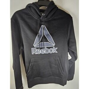 REEBOK BLACK ACTIVE HOODIE MEN'S SIZE Medium SOFT FLEECE NEW With Tags